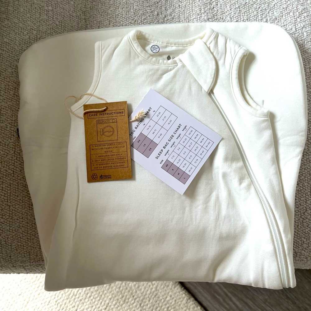 Kyte bamboo sleep bag size XS in cloud NEVER USED NWT